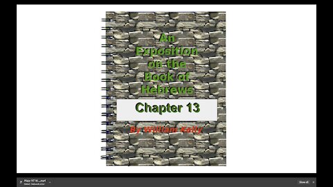 Major NT Works an Exposition on Hebrews Chapter 13 by William Kelly Audio Book