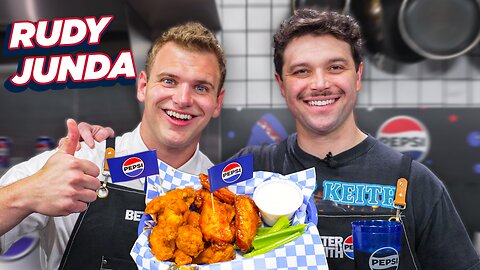Teaching Rudy from ANUS Podcast the BEST Chicken Wing Recipe | What's For Lunch Presented by Pepsi