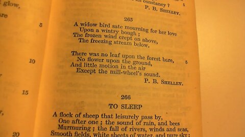 A widow bird sate mourning - P. B. Shelley