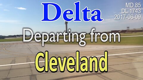 Delta flight taking off from Cleveland in MD-85 #DL1743