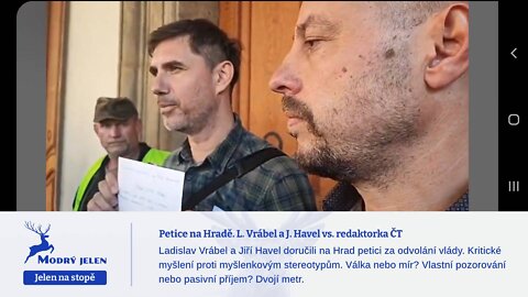 Petice na Hradě. L. Vrábel a J. Havel vs. redaktorka ČT