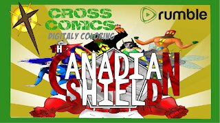 Digitial Colouring of Cross Comics character Canadian Shield