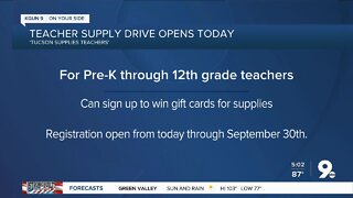 Teachers can sign up for chance to win gift card for school supplies
