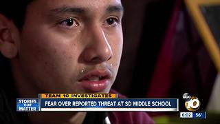 Fear over reported threat at San Diego middle school