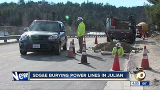 SDG&E burying power lines in Julian
