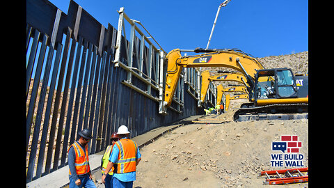 Time-Lapse: Walking Up We Build The Wall's Border Wall - Final Day Of Construction