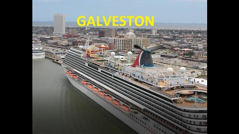 Galveston Cruise Ships Have Returned Carnival Vista and Carnival Breeze 4K Drone Video