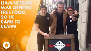 Canadian deli attracts Liam Neeson with free food