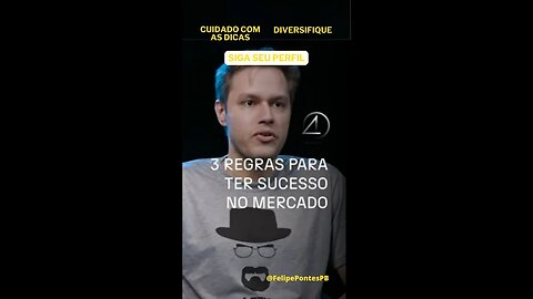 3 REGRAS PARA TER SUCESSO COM SEUS INVESTIMENTOS NO MERCADO FINANCEIRO #shorts