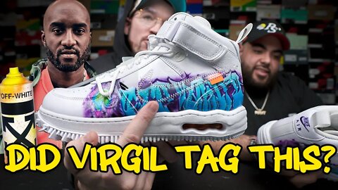 DID VIRGIL ABLOH GRAFFITI HIS OWN SHOE? *OFF-WHITE AIR FORCE 1 MID EARLY LOOK*