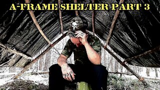 A-Frame Shelter Build - Part 3 - Overnighter - Cold and Frustration