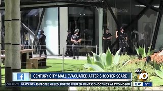 Century City mall evacuated after shooter scare