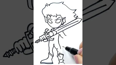 How to draw and paint Lion-O from Thundercats #shorts