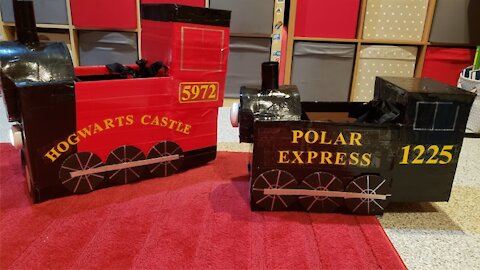 Making Hogwarts Express and Polar Express Train Costume for Halloween