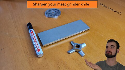 Sharpen your meat grinder knife | Under 3 Minutes