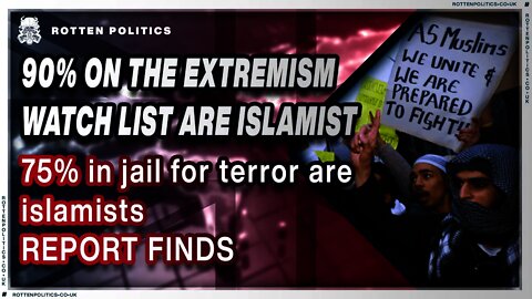 90% out of 43000 on the security services watch list are Islamists😡