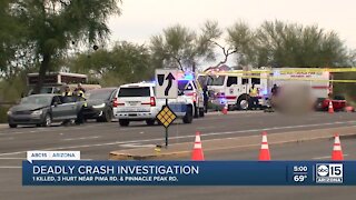 PD: One dead, three injured in three-vehicle crash near Pima and Pinnacle Peak roads