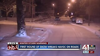 Kansans deal with first major snowstorm of the season