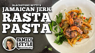 Blackstone Betty's Jamaican Jerk Rasta Pasta on the Blackstone