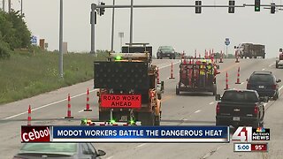 KC area road crews find ways to stay cool in the heat