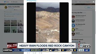 Red Rock Canyon swirling flood water