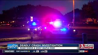 Man dies after car crash at 102nd and Maple