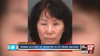 Florida woman accused of peeing in ice cream machine