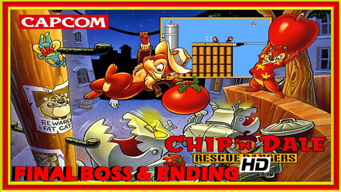 Chip 'n Dale's Rescue Rangers (NES) Final Boss Fight & Ending - 60 FPS HD