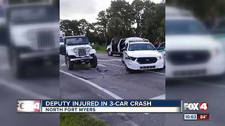 Deputy Injured in 3-Car Crash