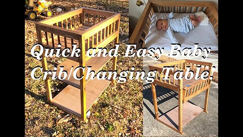 In the shop with DAD making a quick and easy Baby crib/changing table