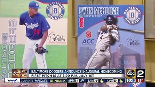 Baltimore Dodgers to play first annual homecoming double header July 1