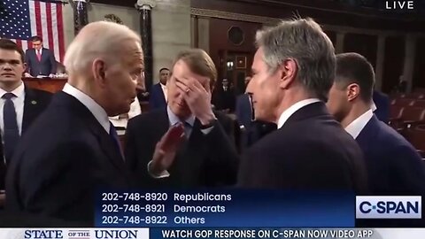 Biden Caught On HOT MIC At SOTU: "Don't Repeat This..." [Is Antony Blinken, Joe Biden's HANDLER?] Appears to give Biden permission.
