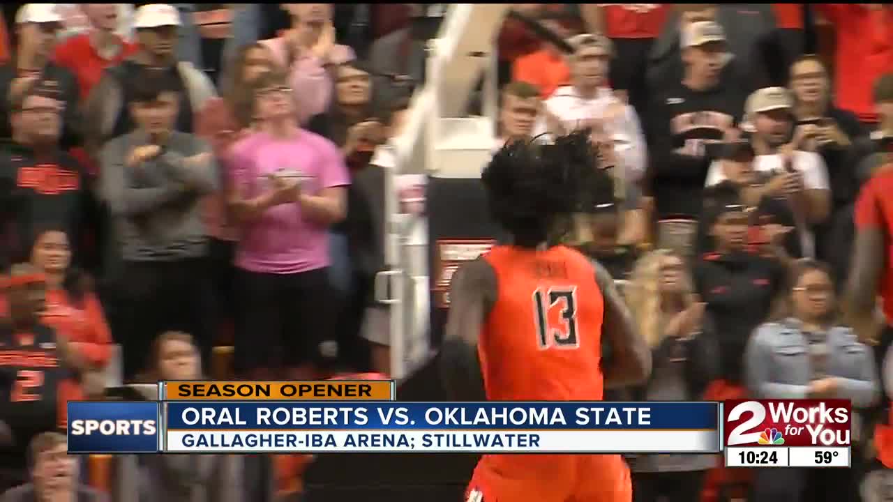 Oklahoma State Beats ORU 80-75 for 1st Win