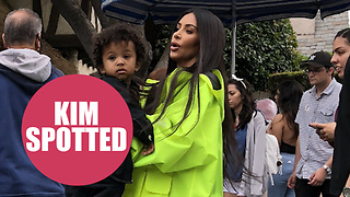 Kim Kardashian spotted visiting Disneyland with two oldest children