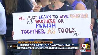 Groups hold rally Downtown in solidarity with Charlottesville