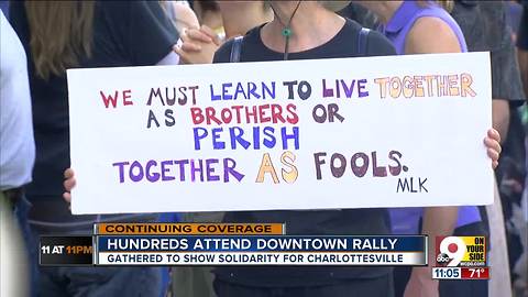Groups hold rally Downtown in solidarity with Charlottesville