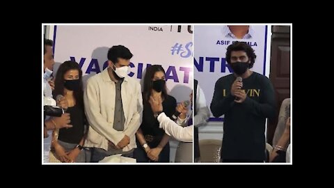 Arjun Kapoor, Aditya Roy Kapur & Aahana Kumra Attend Launch Of A Vaccination Centre