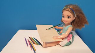 Doll Coloured Pencil DIY - Miniature Coloured Pencil DIY - Toothpick DIY - Back to School Shopping