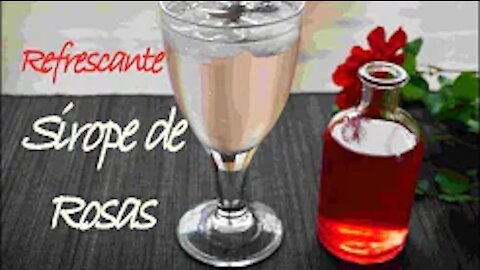 Sirope de Rosas para hacer bebidas refrescantes y diferentes.