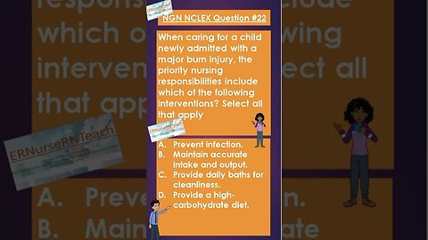 #22 Are you ready to Ace The NCLEX #questionand answer #nclex #lpn #burns #rn #nextgennclex