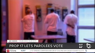 Proposition 17 allows parolees to vote