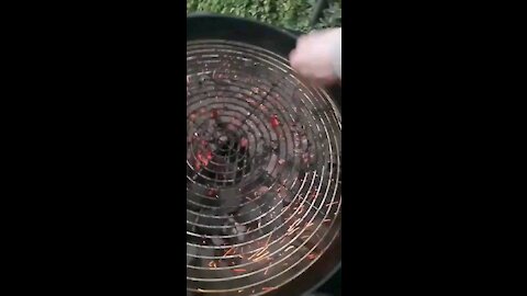 Embers on the BBQ