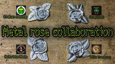 Casting Metal Casting Collaboration (Metal Rose)🔥#melting #zinc