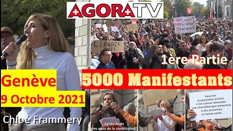 5000 manifestants à Genève le 9 octobre ! 1ère partie avec les discours sur la place neuve