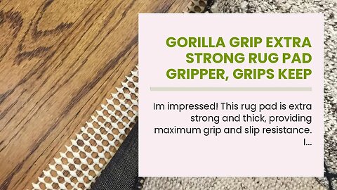 Gorilla Grip Extra Strong Rug Pad Gripper, Grips Keep Area Rugs in Place, Thick, Slip and Skid...