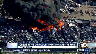 South Bay fire crews have difficulty battling massive fire