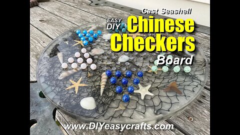 DIY Cast Resin Seashell Theme Chinese Checkers Board Tutorial