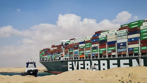 Evergreen Ship Released From Suez Canal live drive cont.
