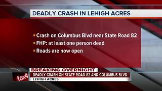 Deadly crash in Lehigh Acres