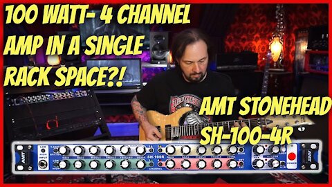 💥AMT Stonehead Sh-100-4R - 100 Watt 4 Channel Amp In A Single Rack Space! Demo / Review